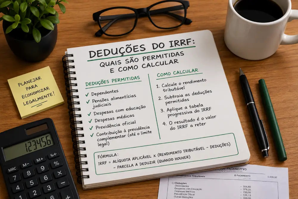 Deduções do IRRF: quais são permitidas e como calcular