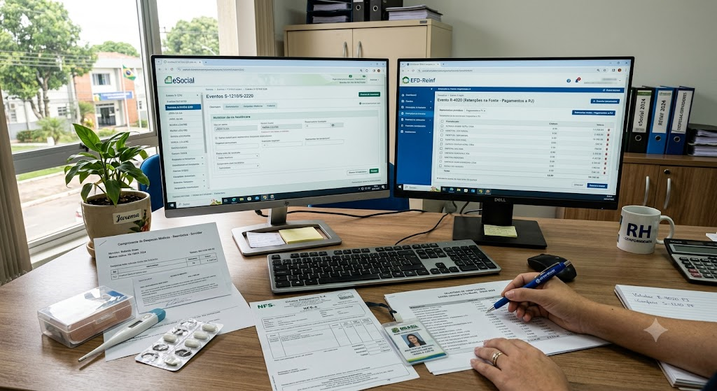 As informações sobre despesas com saúde dos servidores e agentes políticos nos sistemas eSocial e EFD-Reinf nos órgãos públicos